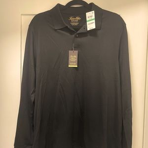 Long Sleeved Black Tasso Elba Polo Shirt - Large